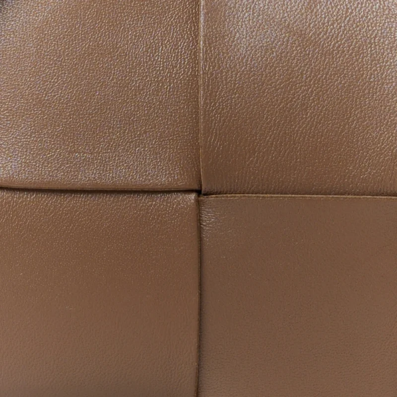 BOTTEGA VENETA MINI INTRECCIO CASSETTE PHONE POUCH CROSSBODY BAG MARRONE LAMBSKIN LEATHER - Image 8