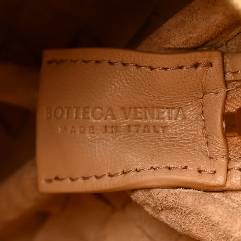 BOTTEGA VENETA MINI INTRECCIATO LOOP CAMERA BAG ALMOND NAPPA LEATHER - Image 2