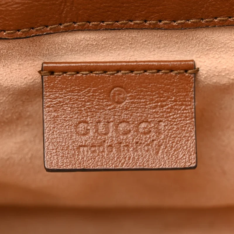 GUCCI DIAGONAL SUPER MINI GG MARMONT SHOULDER BAG AZALEA CALFSKIN MATELASS?? LEATHER GOLD HARDWARE - Image 2