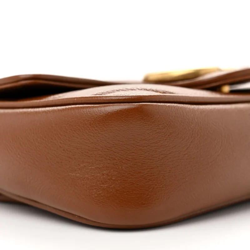 GUCCI DIAGONAL SUPER MINI GG MARMONT SHOULDER BAG AZALEA CALFSKIN MATELASS?? LEATHER GOLD HARDWARE - Image 4