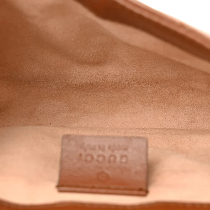 GUCCI DIAGONAL SUPER MINI GG MARMONT SHOULDER BAG AZALEA CALFSKIN MATELASS?? LEATHER GOLD HARDWARE - Image 7