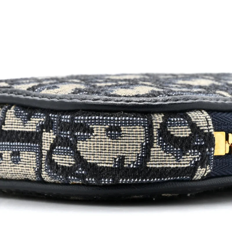 DIOR SMALL MONTAIGNE 30 PHONE HOLDER WITH CHAIN BLUE OBLIQUE CANVAS - Image 5