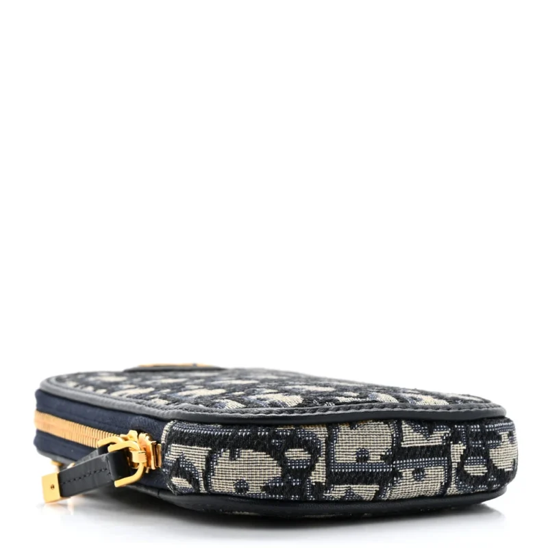 DIOR SMALL MONTAIGNE 30 PHONE HOLDER WITH CHAIN BLUE OBLIQUE CANVAS - Image 6