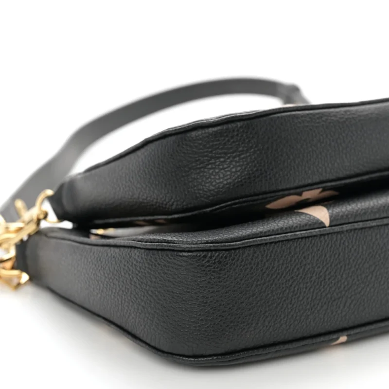 LOUIS VUITTON MULTI POCHETTE ACCESSOIRES PM BLACK/BEIGE GIANT MONOGRAM EMPREINTE LEATHER GOLD HARDWARE - Image 5