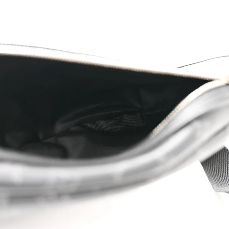 LOUIS VUITTON DUO SLINGBAG MM BLACK TAIGARAMA LEATHER SILVER HARDWARE - Image 8