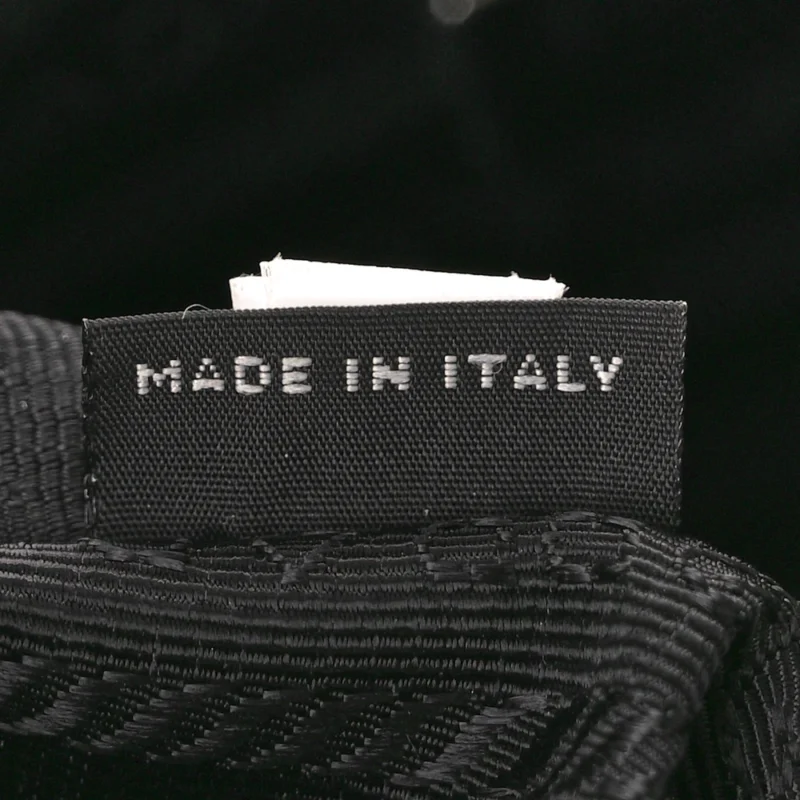 PRADA MINI RE-EDITION 2005 BAG BLACK TESSUTO NYLON & SAFFIANO LEATHER SILVER HARDWARE - Image 8