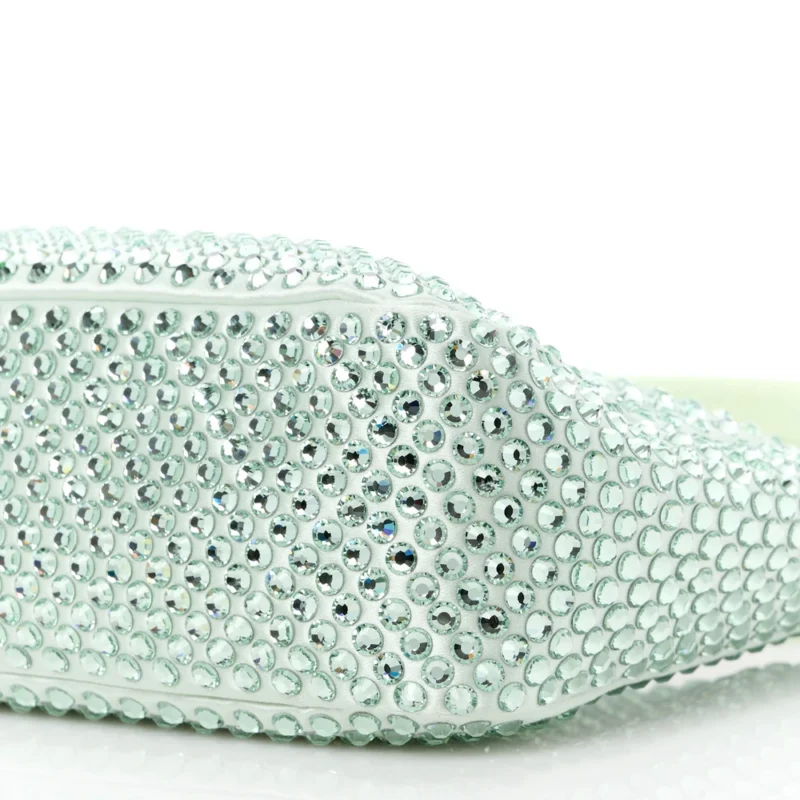 PRADA MINI RE-EDITION 2000 BAG ACQUA SATIN & CRYSTAL - Image 5