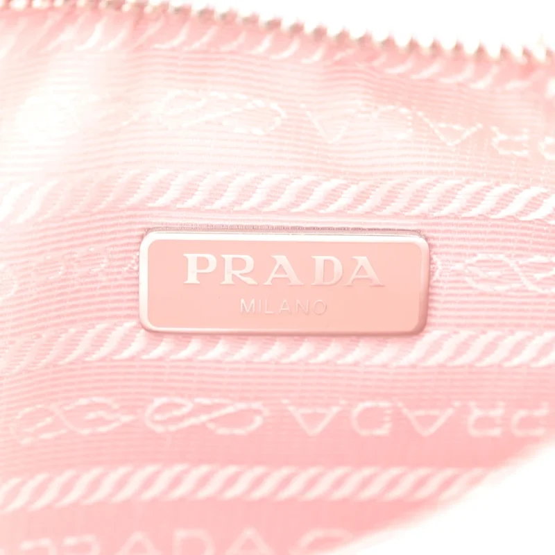 PRADA MINI RE-EDITION 2005 BAG ALABASTRO RE-NYLON & SAFFIANO LEATHER SILVER HARDWARE - Image 2