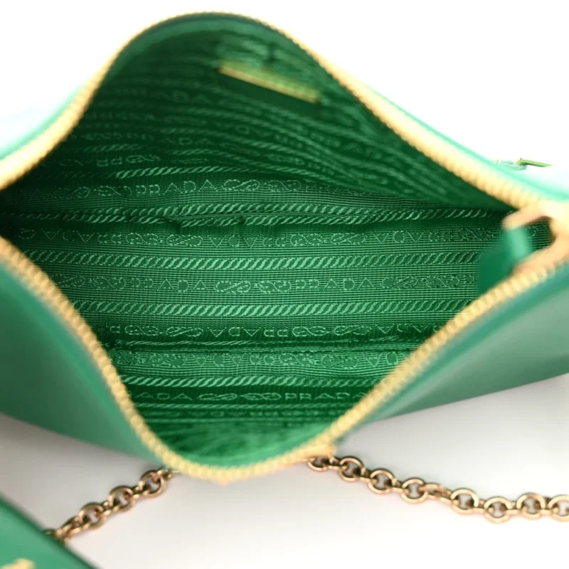 PRADA MEDIUM RE-EDITION 2005 SHOULDER BAG MINT SAFFIANO LUX LEATHER GOLD HARDWARE - Image 7