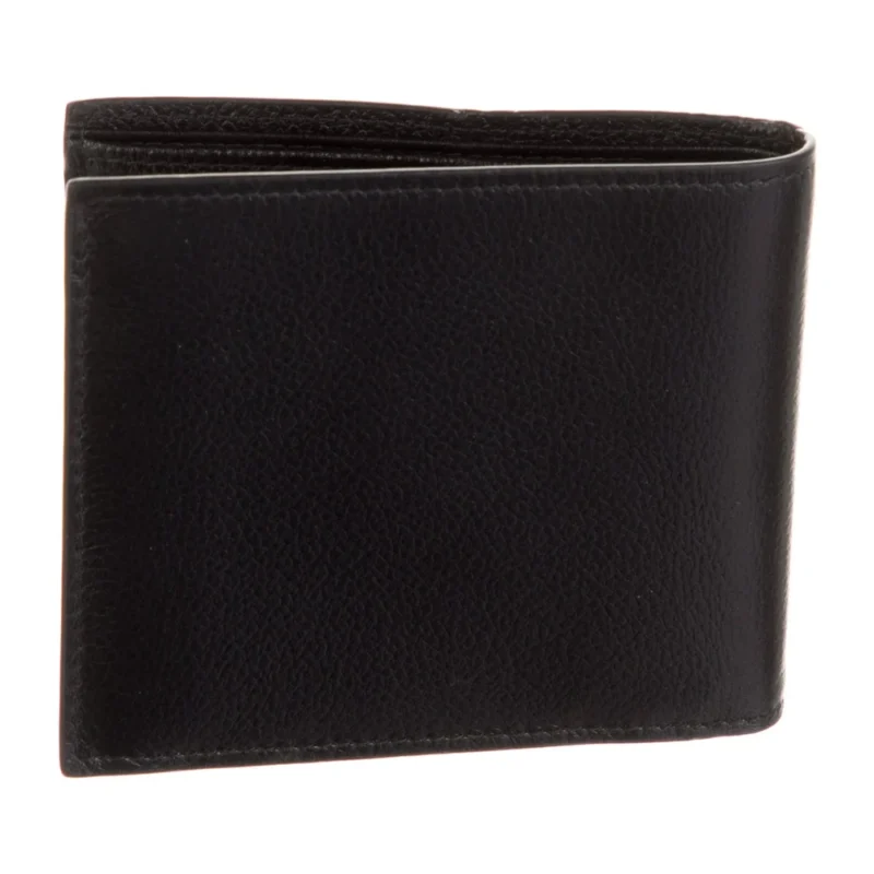 PRADA SMALL BIFOLD WALLET BLACK VITELLO DAINO LEATHER SILVER HARDWARE - Image 2