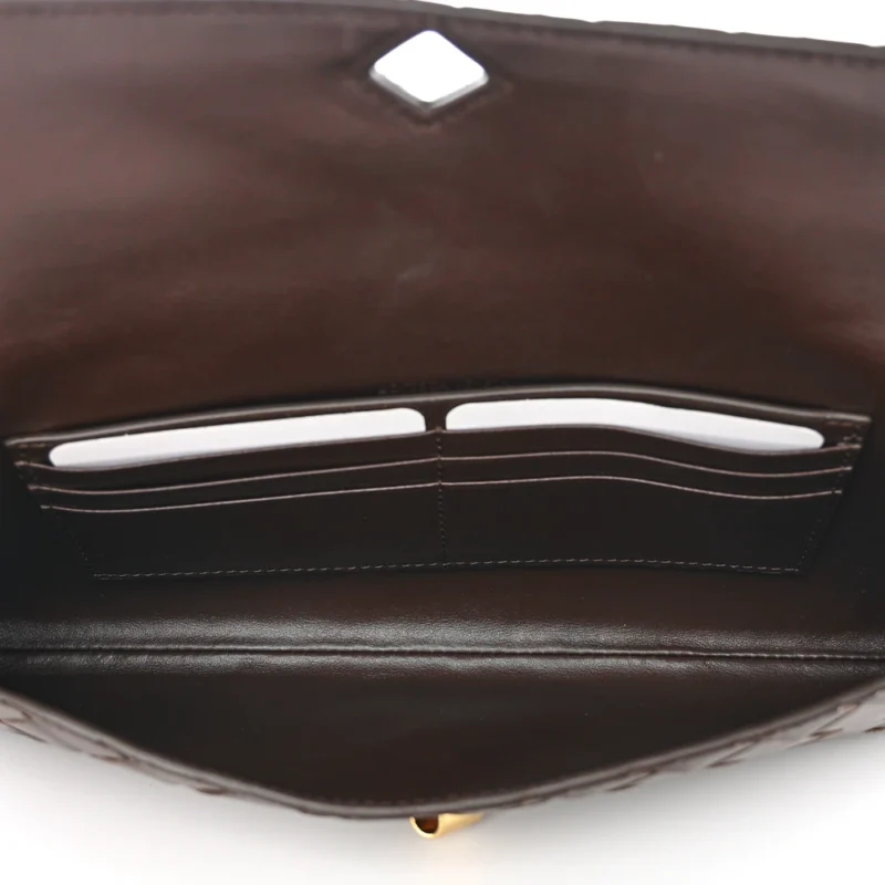 BOTTEGA VENETA LONG INTRECCIATO ANDIAMO TOP HANDLE CLUTCH FONDANT NAPPA LEATHER GOLD HARDWARE - Image 7