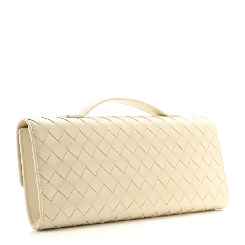 BOTTEGA VENETA MEDIUM INTRECCIATO LONG ANDIAMO TOP HANDLE SEA SALT NAPPA LEATHER GOLD HARDWARE - Image 3
