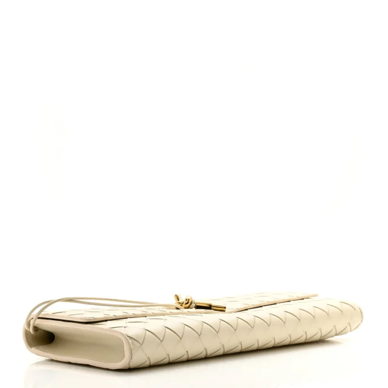BOTTEGA VENETA MEDIUM INTRECCIATO LONG ANDIAMO TOP HANDLE SEA SALT NAPPA LEATHER GOLD HARDWARE - Image 6