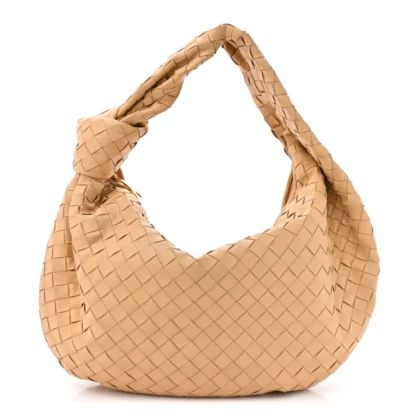 BOTTEGA VENETA MAXI INTRECCIATO TEEN JODIE HOBO ALMOND NAPPA LEATHER