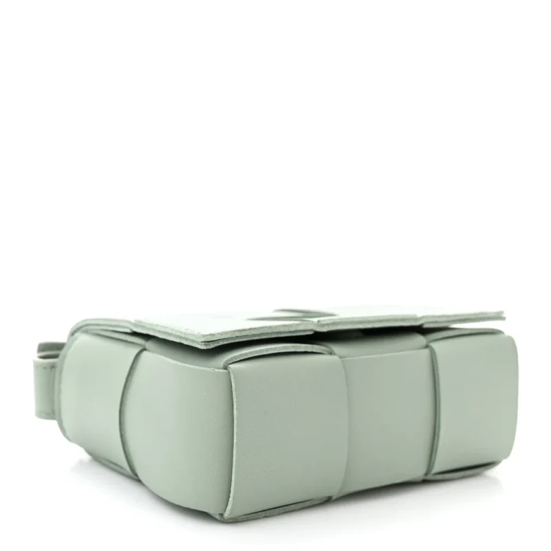 BOTTEGA VENETA EXTRA MINI MAXI INTRECCIATO CASSETTE CROSSBODY BAG NEW SAUGE LAMBSKIN LEATHER - Image 6