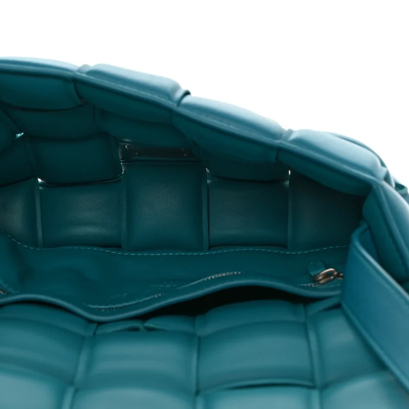 BOTTEGA VENETA MAXI INTRECCIO PADDED CASSETTE CROSSBODY BAG BLASTER NAPPA LEATHER SILVER HARDWARE - Image 7