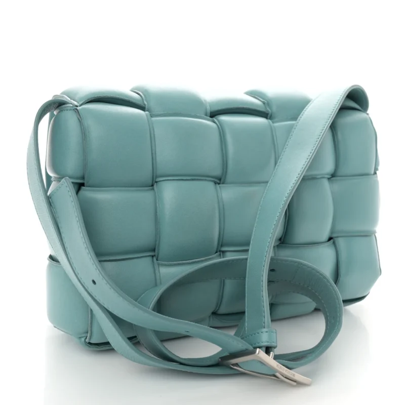 BOTTEGA VENETA MAXI INTRECCIATO PADDED CASSETTE CROSSBODY BAG LINOLEUM NAPPA LEATHER SILVER HARDWARE - Image 3
