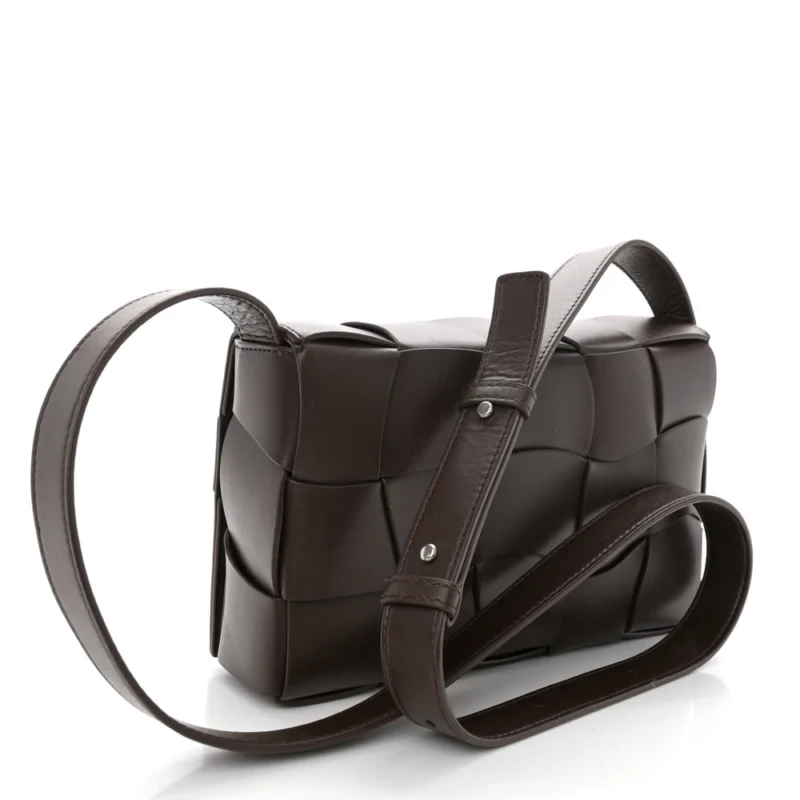 BOTTEGA VENETA MAXI INTRECCIATO CASSETTE CROSSBODY BAG OXBLOOD LAMBSKIN LEATHER - Image 3