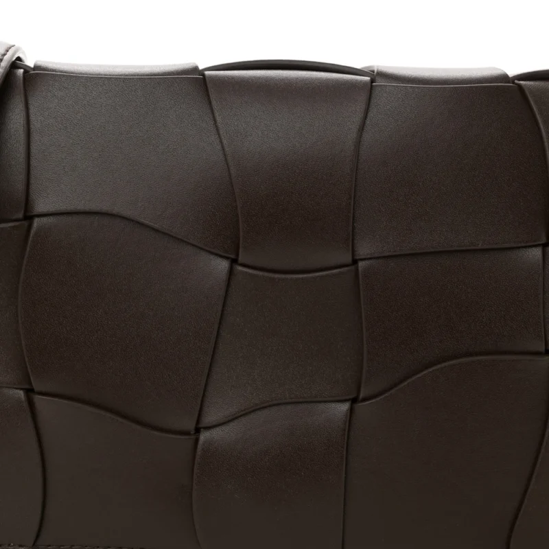 BOTTEGA VENETA MAXI INTRECCIATO CASSETTE CROSSBODY BAG OXBLOOD LAMBSKIN LEATHER - Image 8