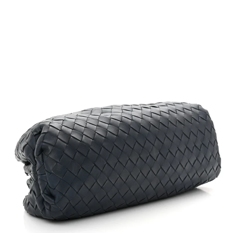 BOTTEGA VENETA MAXI INTRECCIATO THE POUCH OVERSIZED CLUTCH DEEP BLUE NAPPA LEATHER - Image 6