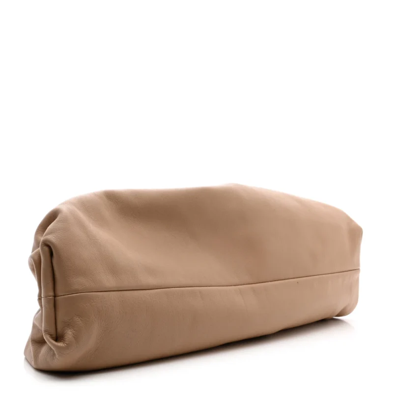 BOTTEGA VENETA OVERSIZED THE POUCH CLUTCH NUDE SMOOTH BUTTER CALF LEATHER - Image 4