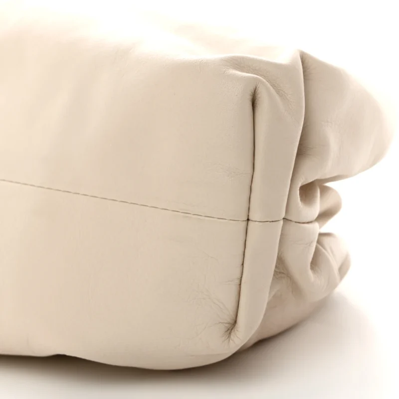 BOTTEGA VENETA OVERSIZED THE POUCH CLUTCH MIST SMOOTH BUTTER CALF LEATHER - Image 5