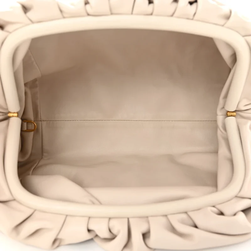 BOTTEGA VENETA OVERSIZED THE POUCH CLUTCH MIST SMOOTH BUTTER CALF LEATHER - Image 7