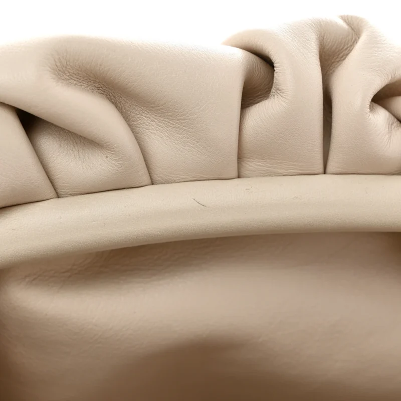 BOTTEGA VENETA OVERSIZED THE POUCH CLUTCH MIST SMOOTH BUTTER CALF LEATHER - Image 9