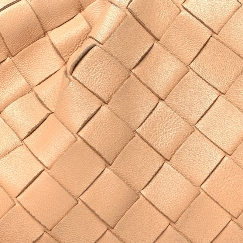 BOTTEGA VENETA MINI INTRECCIATO THE POUCH ALMOND NAPPA LEATHER - Image 8