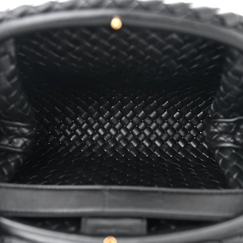 BOTTEGA VENETA SMALL INTRECCIATO PADDED THE HANDLE BLACK NAPPA LEATHER - Image 7