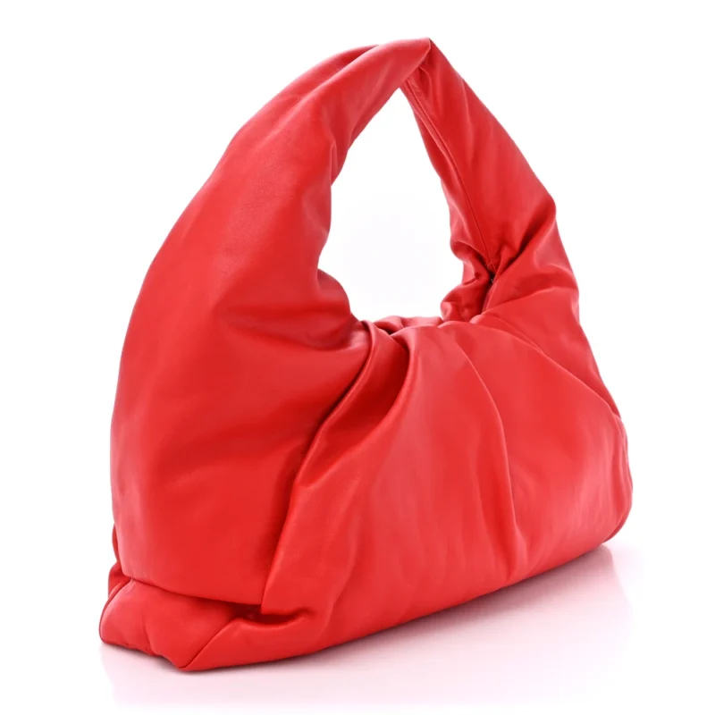 BOTTEGA VENETA SMALL THE SHOULDER POUCH RED SMOOTH BUTTER CALFSKIN LEATHER - Image 3
