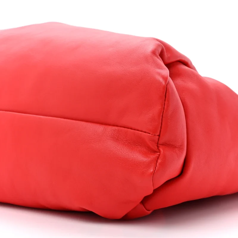 BOTTEGA VENETA SMALL THE SHOULDER POUCH RED SMOOTH BUTTER CALFSKIN LEATHER - Image 4