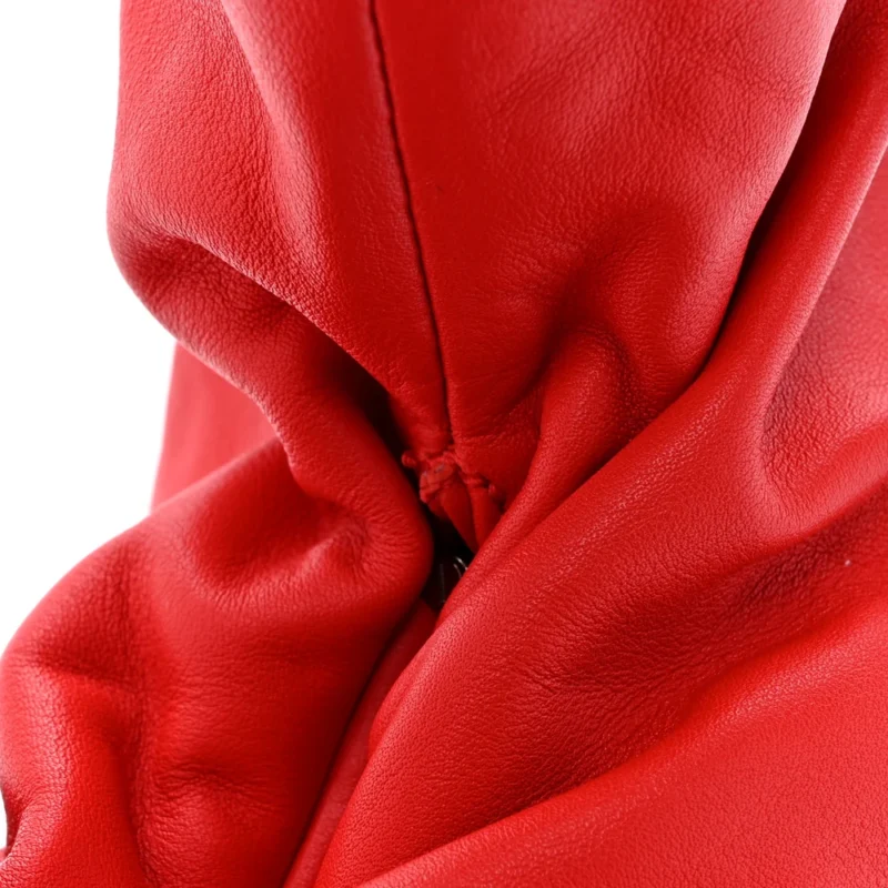 BOTTEGA VENETA SMALL THE SHOULDER POUCH RED SMOOTH BUTTER CALFSKIN LEATHER - Image 9