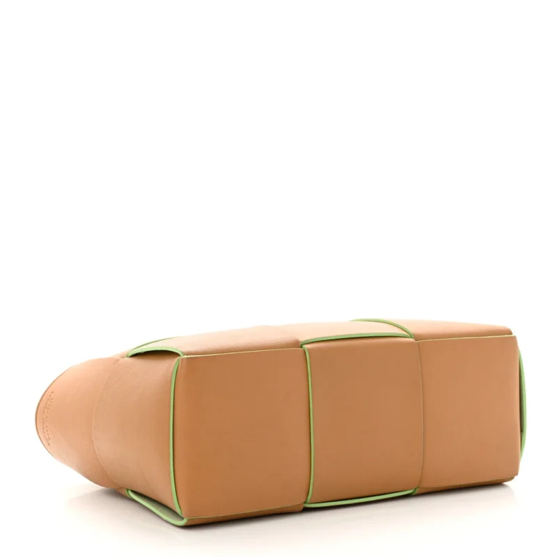 BOTTEGA VENETA SMALL INTRECCIATO ARCO TOTE CARMEL PISTACHIO NAPPA LEATHER - Image 6