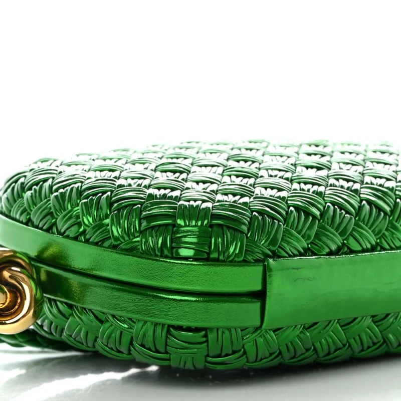 BOTTEGA VENETA MINI INTRECCIATO KNOT ON STRAP METALLIC ENVY CALFSKIN LEATHER - Image 5