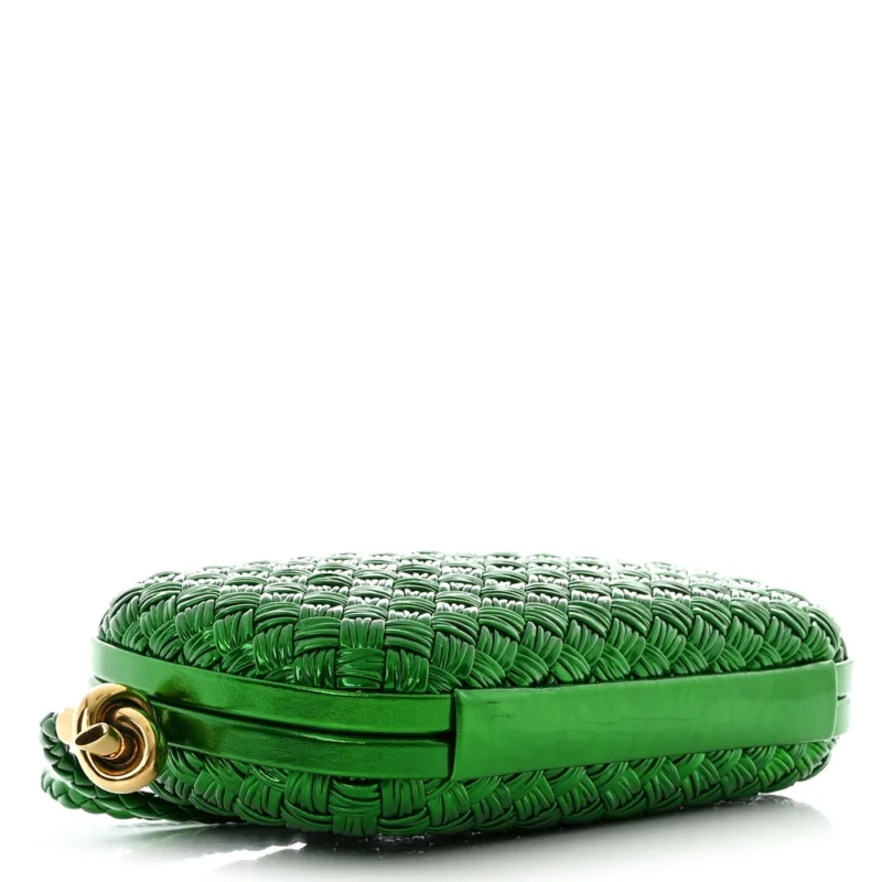 BOTTEGA VENETA MINI INTRECCIATO KNOT ON STRAP METALLIC ENVY CALFSKIN LEATHER - Image 6