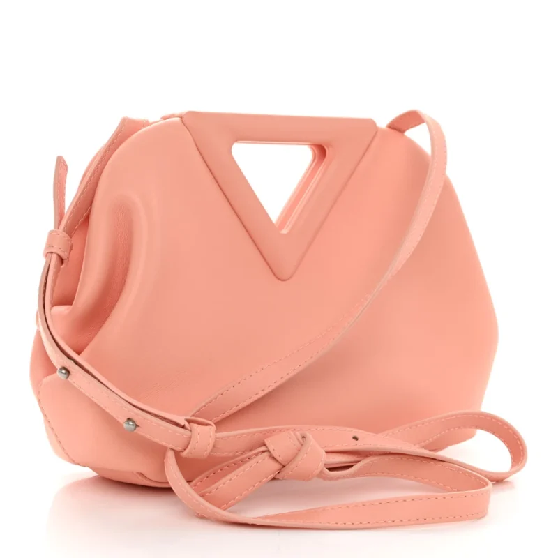 BOTTEGA VENETA SMALL THE POINT TRIANGLE BAG PEACHY CALFSKIN LEATHER INCOGNITO HARDWARE - Image 3