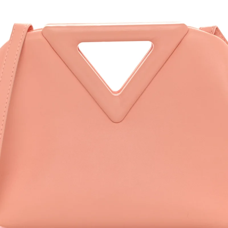 BOTTEGA VENETA SMALL THE POINT TRIANGLE BAG PEACHY CALFSKIN LEATHER INCOGNITO HARDWARE - Image 8