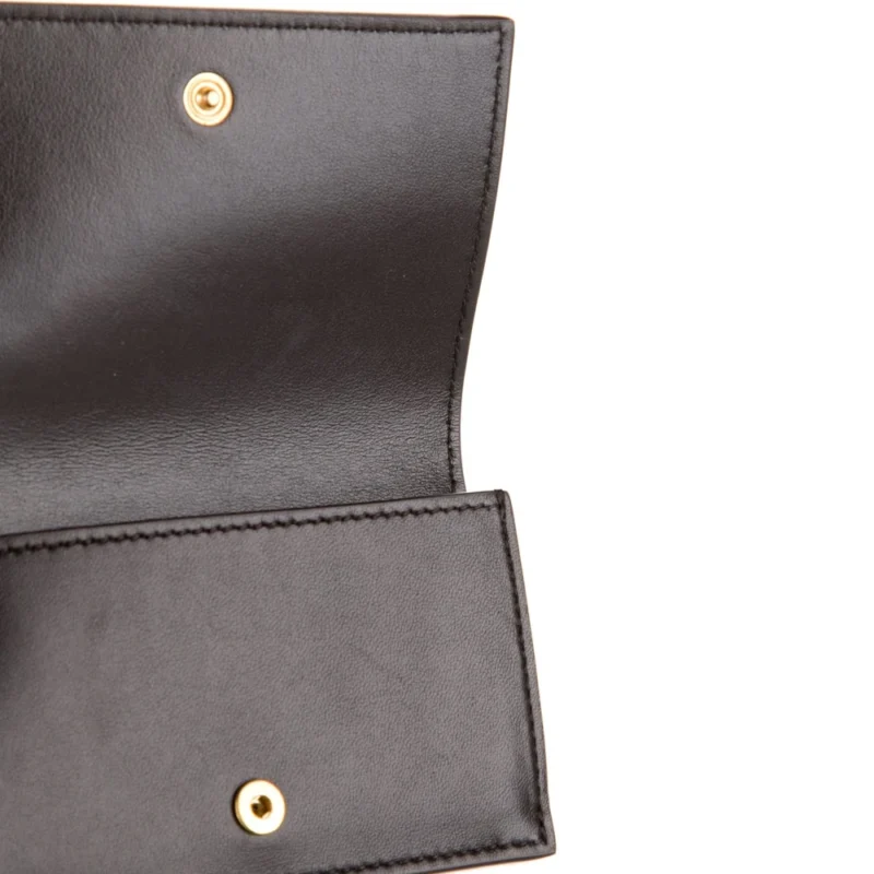 BOTTEGA VENETA SMALL CARD HOLDER BLACK INTRECCIATO WEAVE LEATHER - Image 3