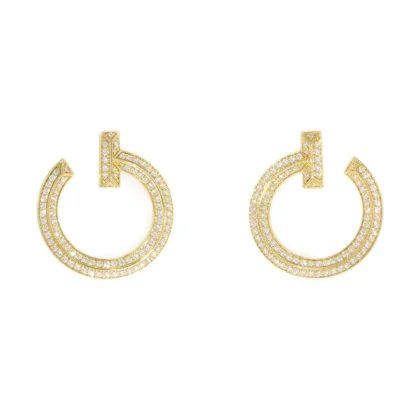 TIFFANY&CO. T ONE OPEN HOOP EARRINGS