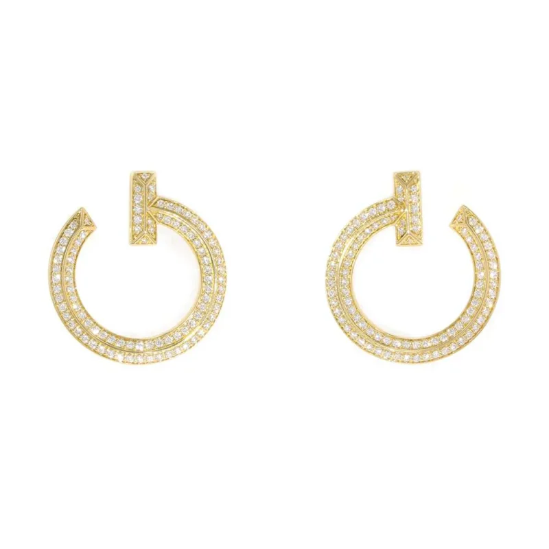 TIFFANY&CO. T ONE OPEN HOOP EARRINGS