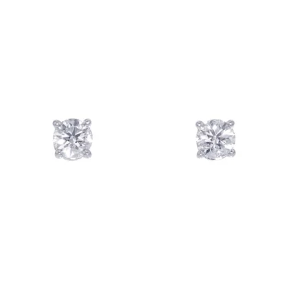 TIFFANY&CO. SOLITAIRE DIAMOND STUD EARRINGS