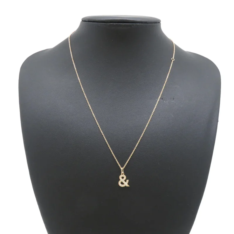 TIFFANY&CO. AMPERSAND DIAMOND NECKLACE - Image 4
