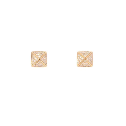 HERMES HERMES CREW DE H STUD EARRINGS