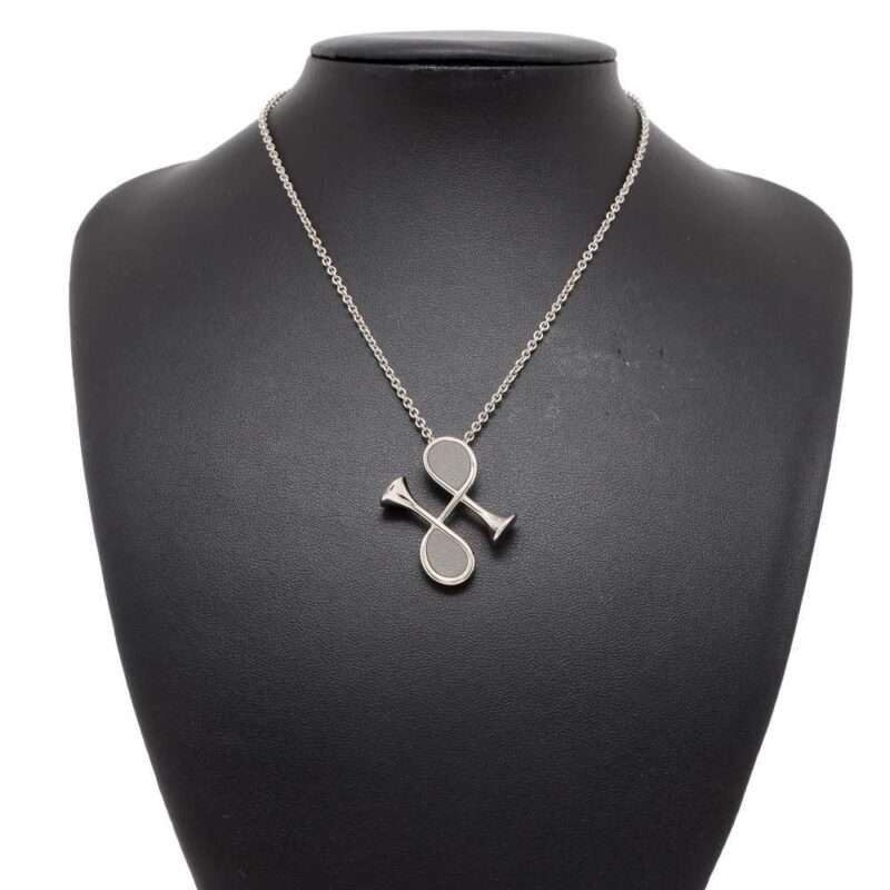 HERMES COL H NECKLACE GRAY - Image 4