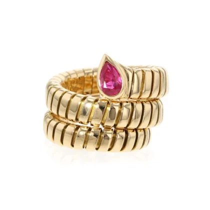 BVLGARI TUBOGAS SNAKE RING