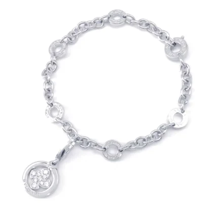 BVLGARI TONDO WINDMILL DIAMOND BAG CHARM WITH BAG CHARM BRACELET