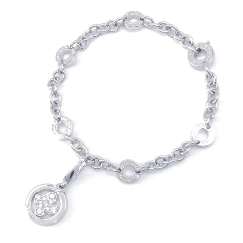 BVLGARI TONDO WINDMILL DIAMOND BAG CHARM WITH BAG CHARM BRACELET