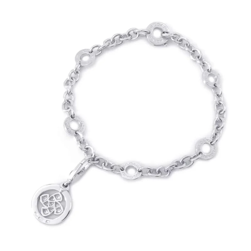 BVLGARI TONDO WINDMILL DIAMOND BAG CHARM WITH BAG CHARM BRACELET - Image 3