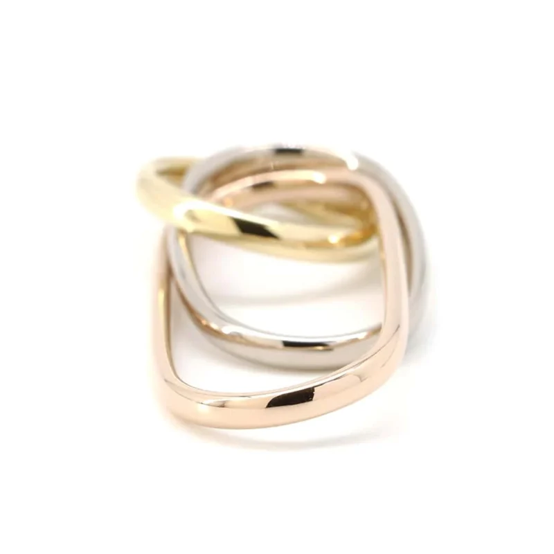 CARTIER TRINITY FOR CHITOSE ABE OF SACAI 3 FINGER RING SIZE 50-51-52/# - Image 2